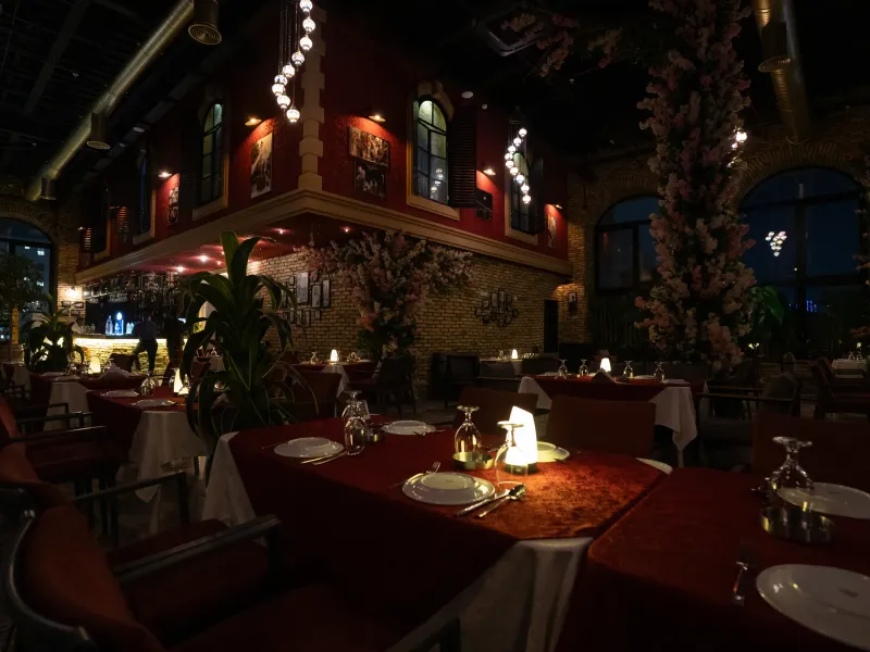Meyhane set for dinner service at Hyksos Hotel